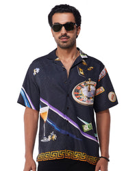 Black Casino Printed Shirt