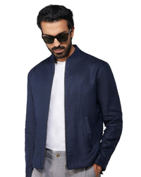 Cavallo 100% Linen Jacket - Navy