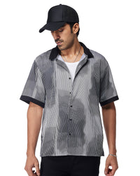 Black & White Illusion Printed Shirt