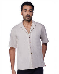 Ecru Dobby Knit Shirt