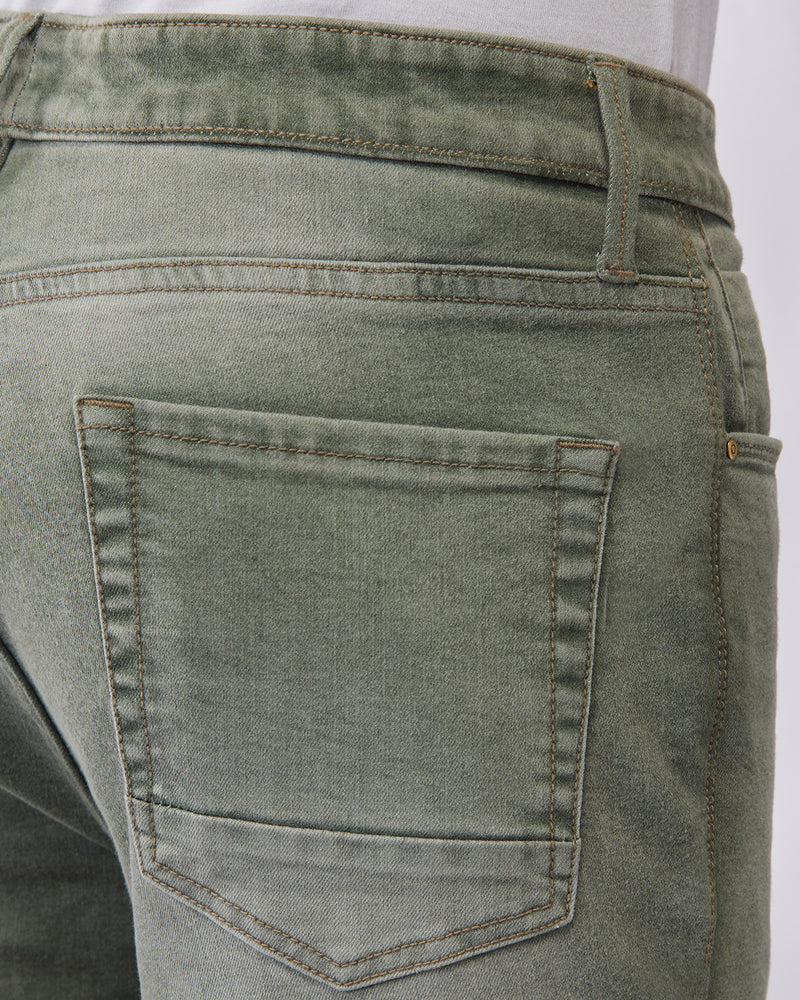 Olive Cloud Wash Stretch Jeans