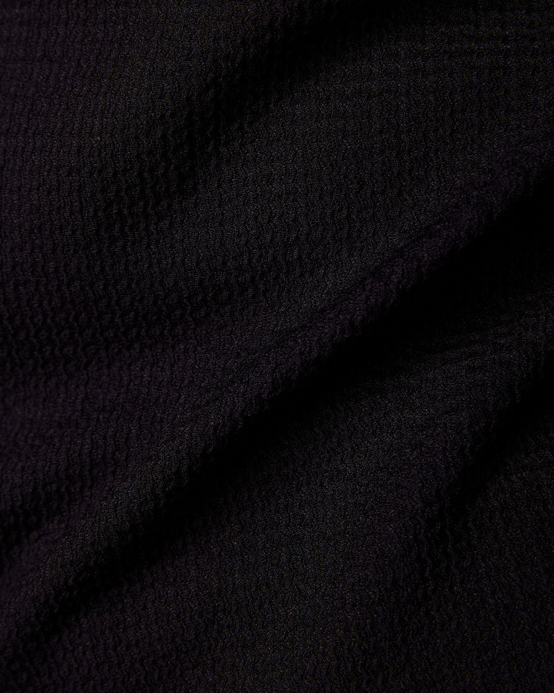 Black Stretch Dobby Knit Shirt