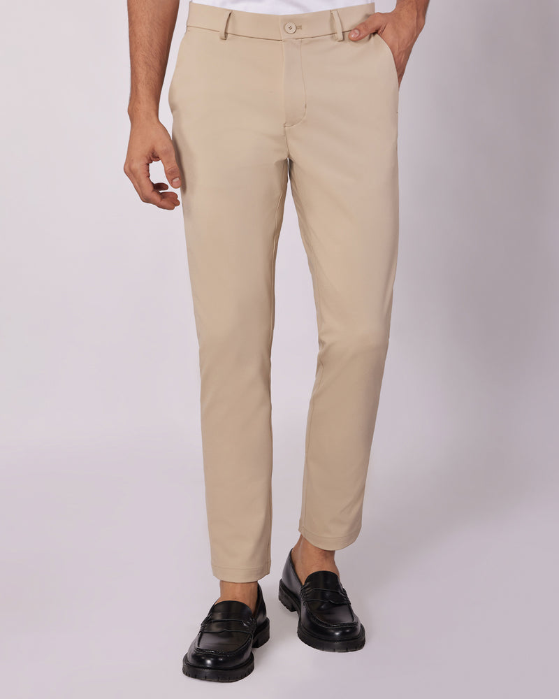 Tailored Smart Pants - Beige
