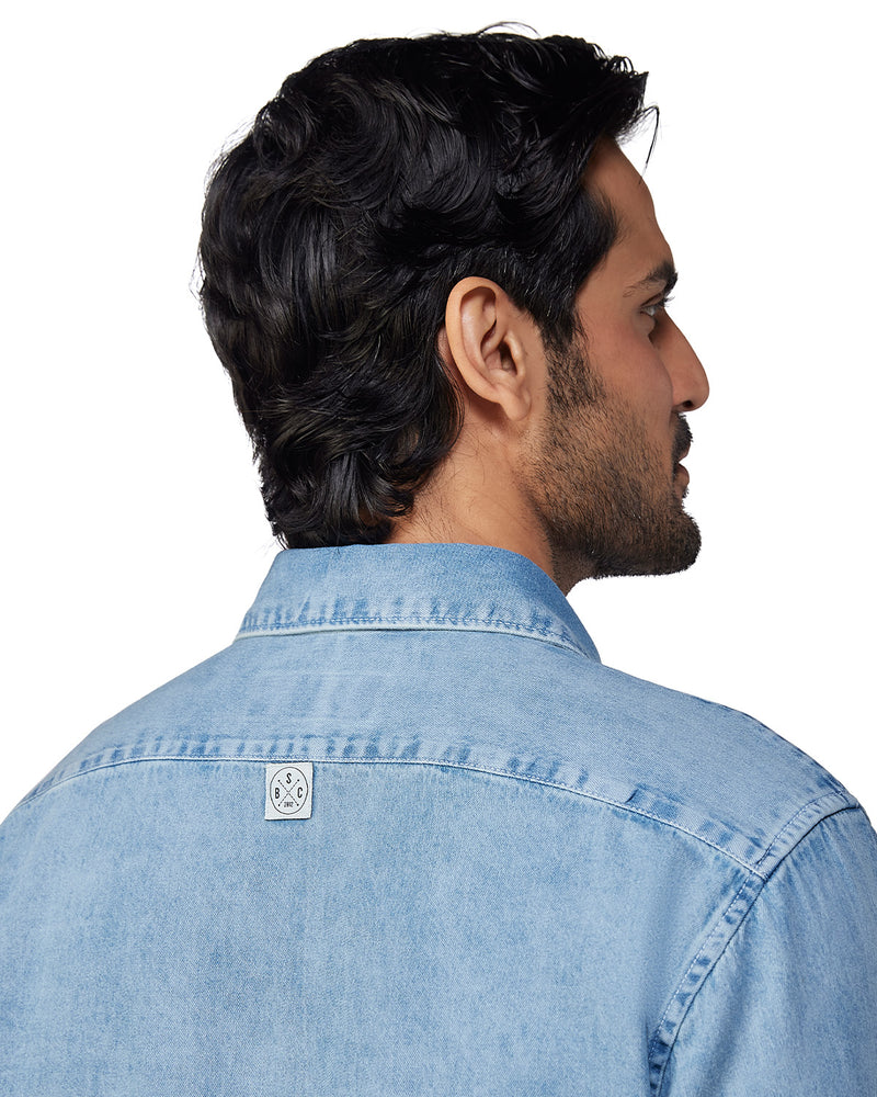 Blue Popover Denim Shirt