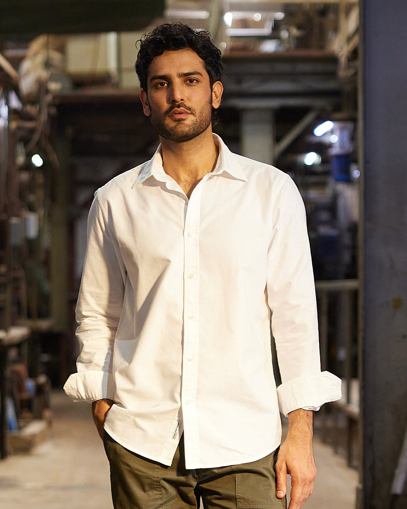 White Washed Oxford Shirt