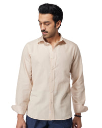 Cotton Linen Shirt - Beige
