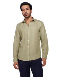 100% Linen Shirt - Green