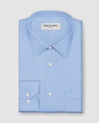 Harwood Twill Checked Shirt - Blue & White