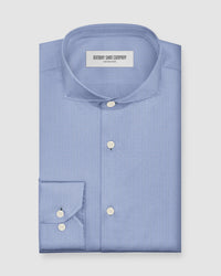 Ellara Herringbone Shirt - Blue