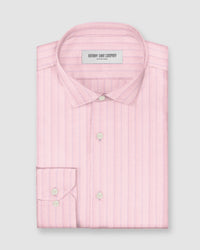 Oberon Twill Striped Shirt - Pink & Blue