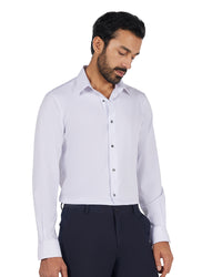 Stretch Dobby Shirt - White