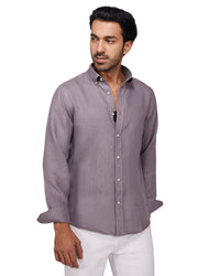 100% Linen Shirt - Taupe