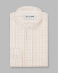 Marvella Oxford Graph Checked Shirt - Beige