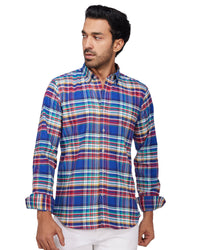 Stretch Oxford Checked Shirt - Multicoloured