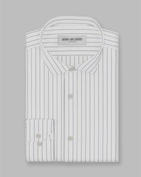 Creed Twill Striped Shirt - Grey & White
