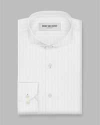 Crux Herringbone Shirt - White