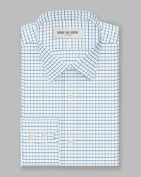 Marvella Oxford Graph Checked Shirt - Blue