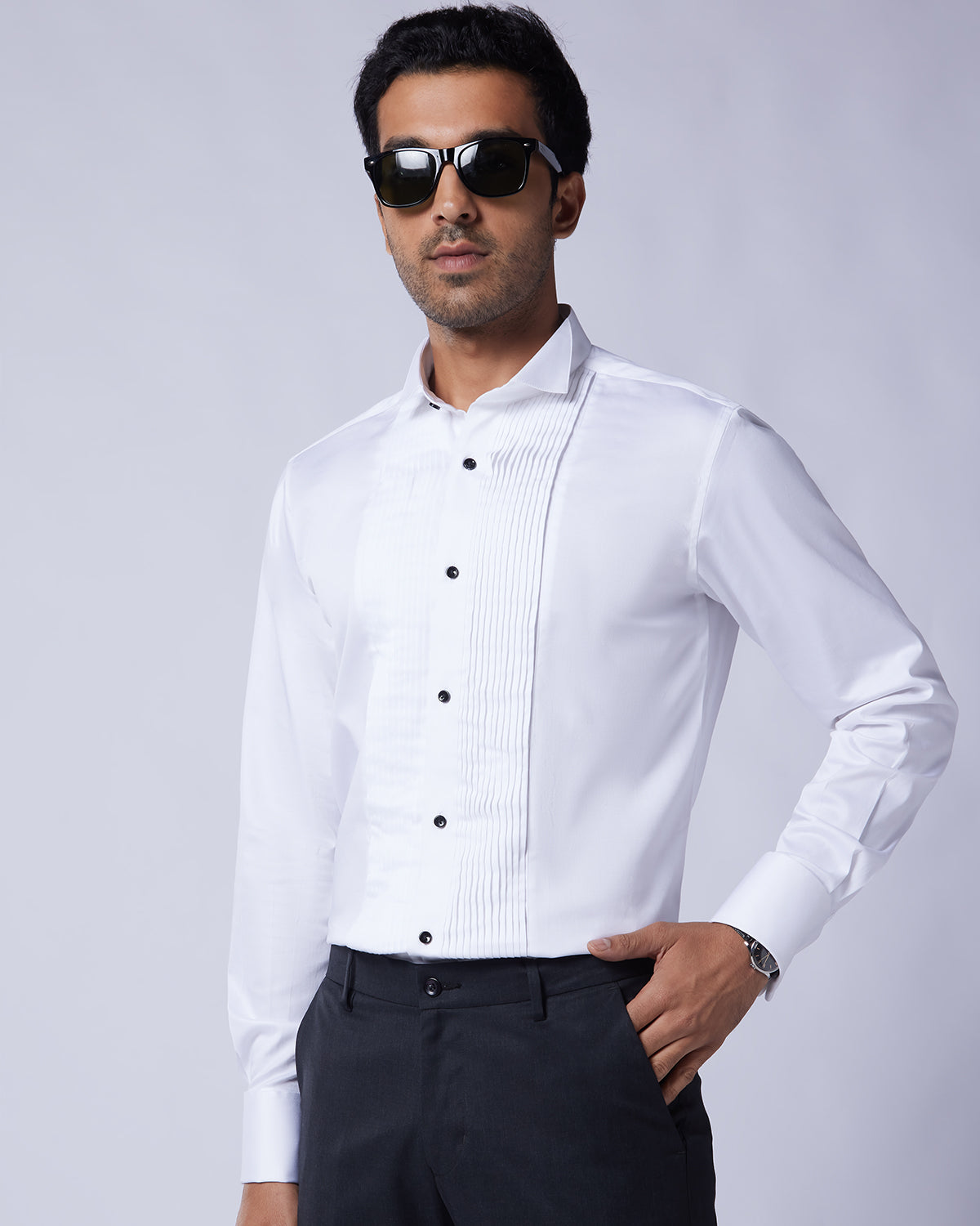 Soktas Tuxedo Shirt White - Main Image