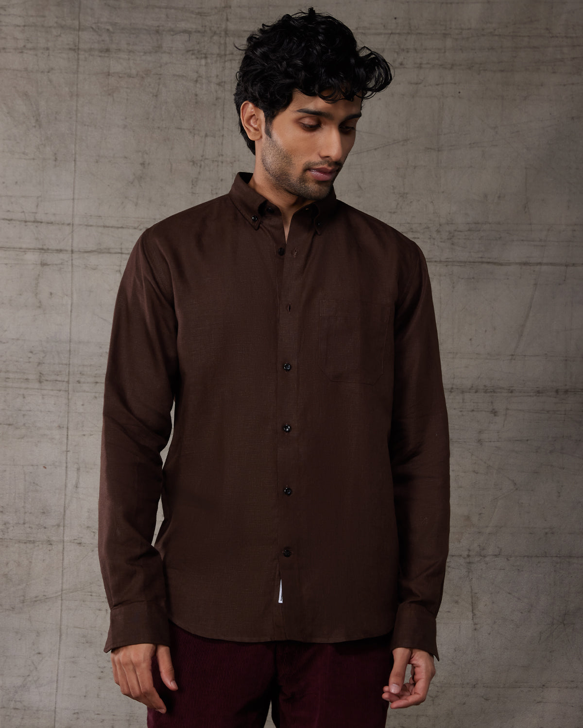 Soft Washed Linen Shirt Dark Brown – Bombay Shirt Company