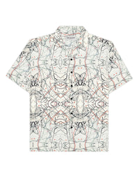 Parallax Cotton Silk Printed Shirt - Black & White
