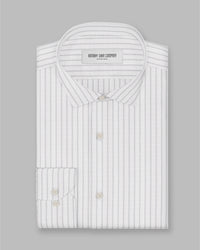 Aurelian Dobby Striped Shirt - Grey
