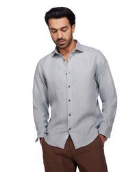 100% Linen Shirt - Grey