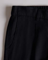 Palmscape Cotton Linen Pants - Black