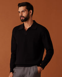 Vale Johnny Polo Sweater - Black