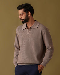 Vale Johnny Polo Sweater - Light Brown