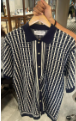 Navy Lined Flat Knit Shirt