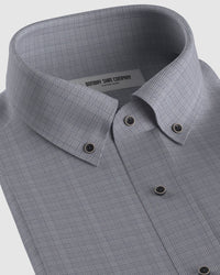 Aldwych Dobby Checked Shirt - Grey