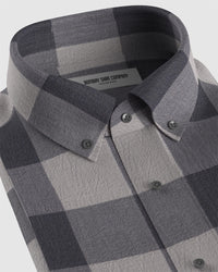 Japanese Checked Shirt - Grey