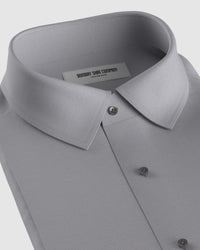 Easy-Care Cotton Oxford Shirt - Grey