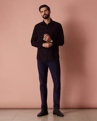 Reed Coffee Brown Cotton Corduroy Shirt