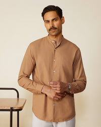 Khaki Cotton Linen Shirt