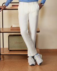 Breezescape Cotton Linen Pants - Ecru