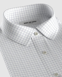 White & Blue Checked Shirt