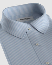 Luthai Wrinkle-Free Herringbone Shirt - Blue