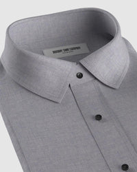 Brushed Twill Shirt - Light Grey