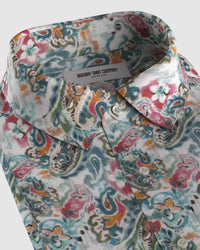 Tangiers Cotton Silk Printed Shirt - Multicoloured
