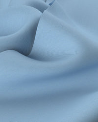 Wrinkle-Free Stretch Satin Shirt - Light Blue