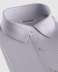 Wrinkle-Free Bamboo-Blend Stretch Pinstripes - Blue