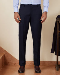 Concerto Herringbone Dress Pants - Navy