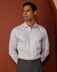 Manhattan Green & White Striped Shirt