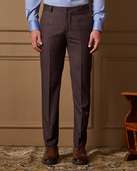 Opulent Blended Poly Dress Pants - Brown