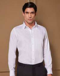 White Cotton Satin Shirt