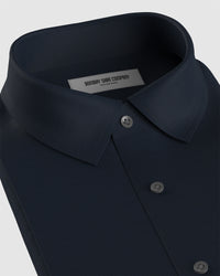 Wrinkle-free Bamboo-Blend Twill Shirt - Dark Blue