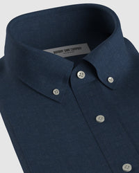 Soft Washed Linen Shirt - Dark Navy