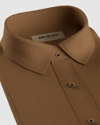 Stretch Cotton Shirt - Khaki