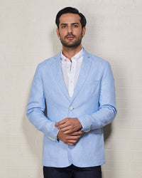 The Brighton Linen Blazer - Light Blue